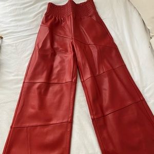 I.Am.Gia Red Leather Pants